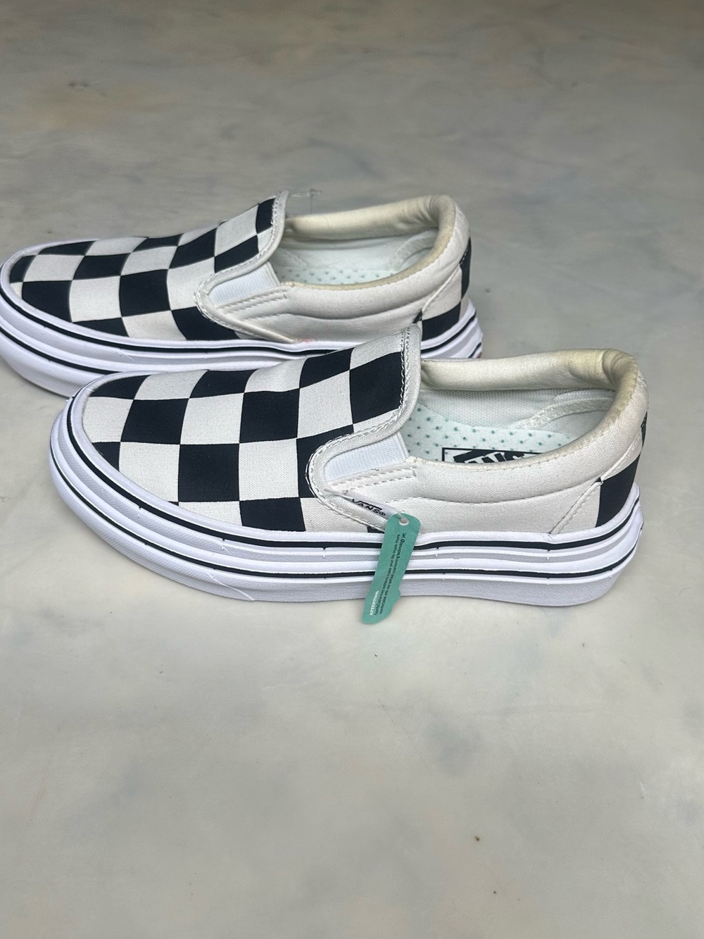 Rare size 5 Vans Big Classics Checker Super ComfyCush Slip-on Shoe
